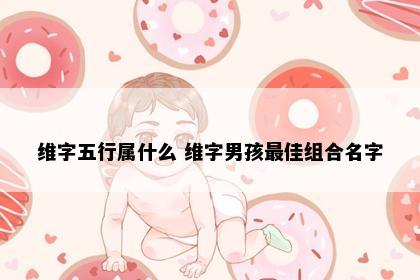 维字五行属什么 维字男孩最佳组合名字