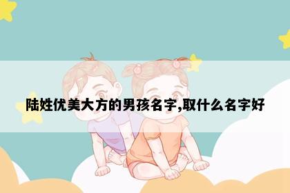 陆姓优美大方的男孩名字,取什么名字好