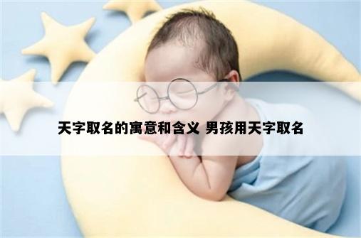 天字取名的寓意和含义 男孩用天字取名